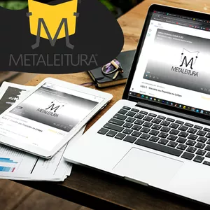 "Curso Leitura Dinâmica - Metaleitura (LDE)", 6 Estudante lendo tablet com linhas de velocidade e conexões neurais, simbolizando leitura dinâmica e retenção.