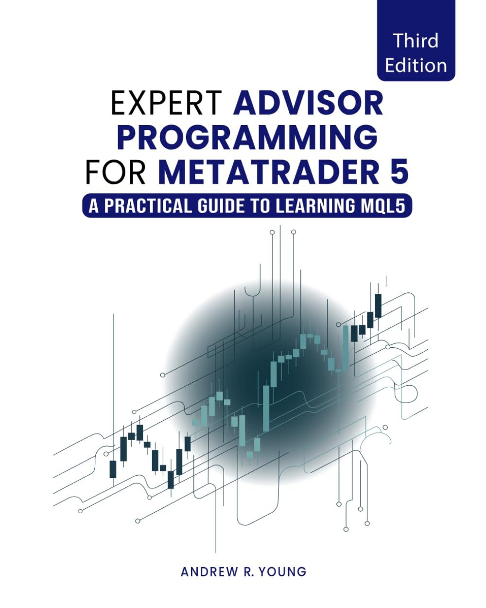 Expert Advisor MT5 — A. R. Young, Crie Robôs e Prático|ebook 8 Capa do livro Expert Advisor Programming for MetaTrader 5 - Andrew R Young - Guia Prático de MQL5 para Criar Robôs de Trading