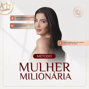 Mikaele Gomes Silva apresentando o Método Mulher Milionária, mostrando como ganhar dinheiro online pelo celular.