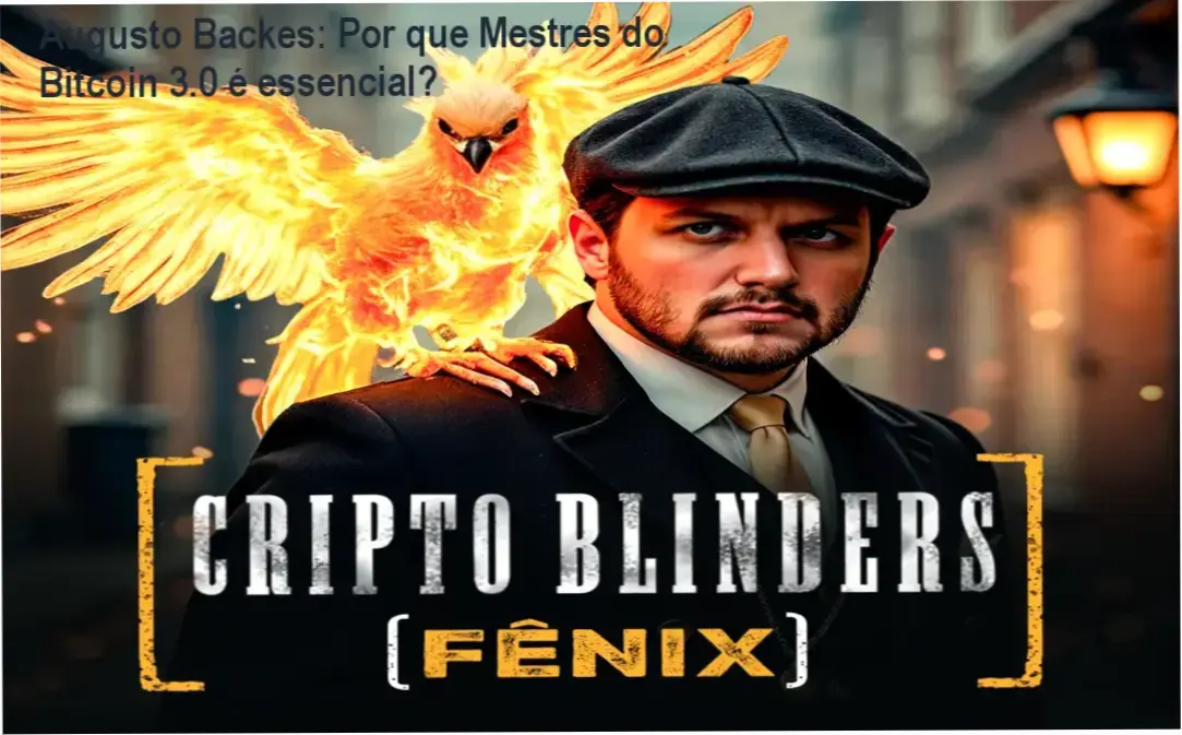 Augusto Backes apresentando o curso Mestres do Bitcoin 3.0 com foco em análise técnica e gestão de risco