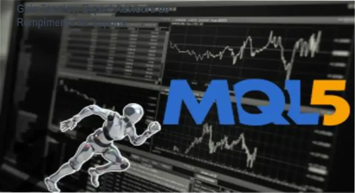 Guia Técnico: Expert Advisors de Rompimento de Suporte 4 Tela mostrando código e gráficos de Expert Advisor baseado em rompimento de suporte