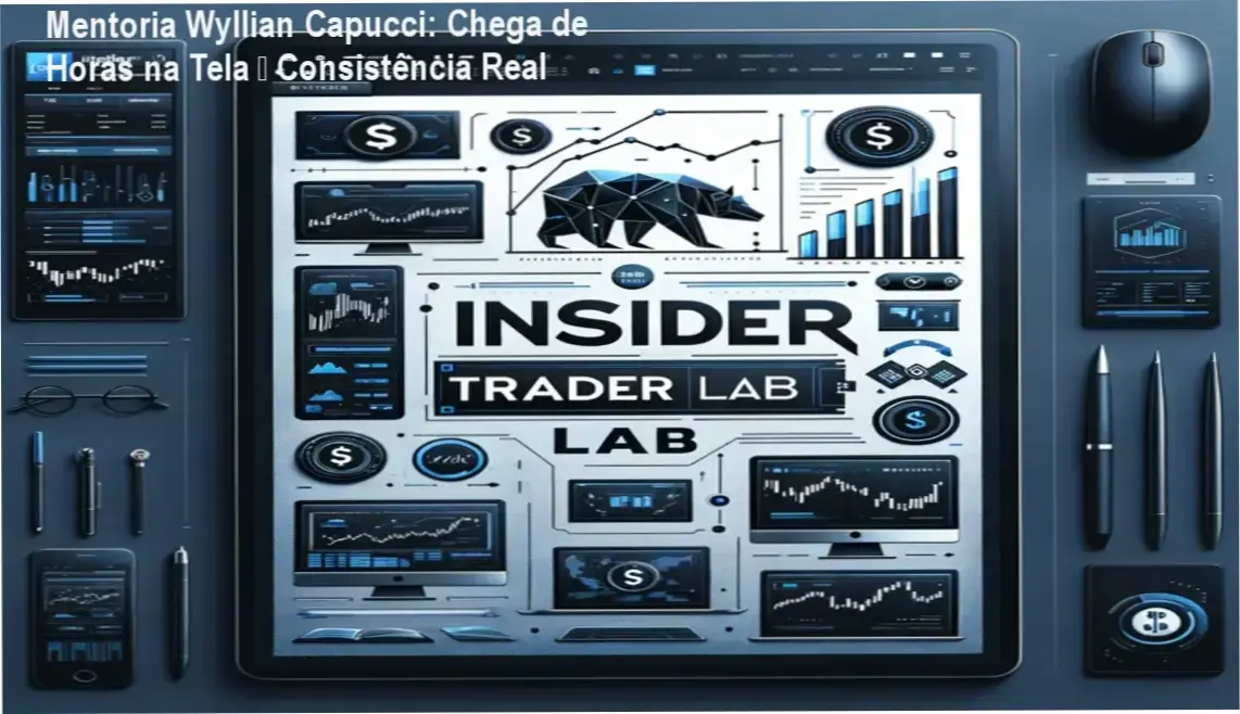 Tela mostrando a Mentoria Insider Trader Lab de Wyllian Capucci, focada em reduzir tempo de operação e aumentar consistência