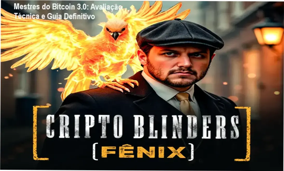 Imagem da capa do curso Mestres do Bitcoin 3.0 mostrando análise técnica e gestão de risco