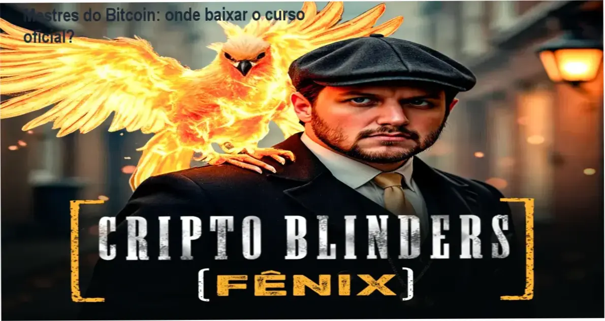 Tela mostrando o site oficial do curso Mestres do Bitcoin com botão de acesso ao conteúdo