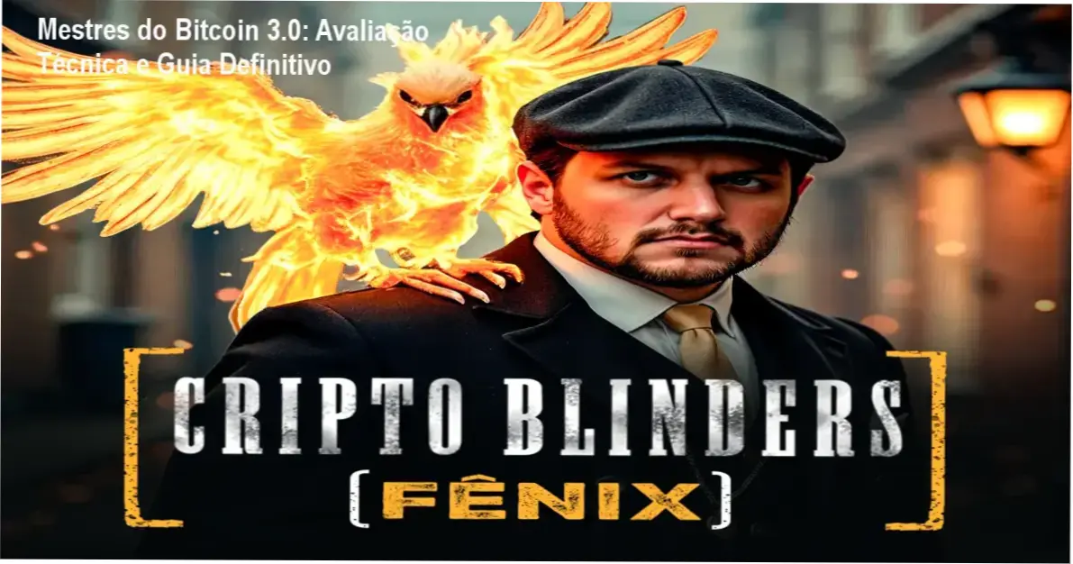 Capa do ebook Mestres do Bitcoin 3.0 mostrando análise técnica e estratégias de DeFi