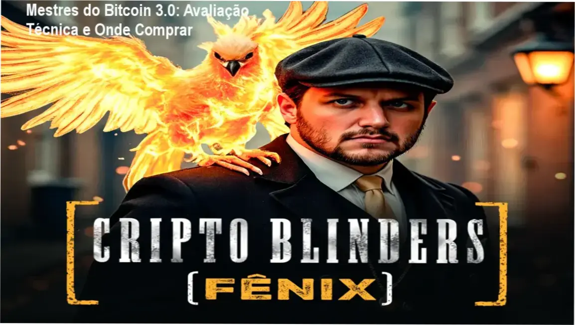 Capa do Mestres do Bitcoin 3.0 destacando análise técnica e link para oferta oficial