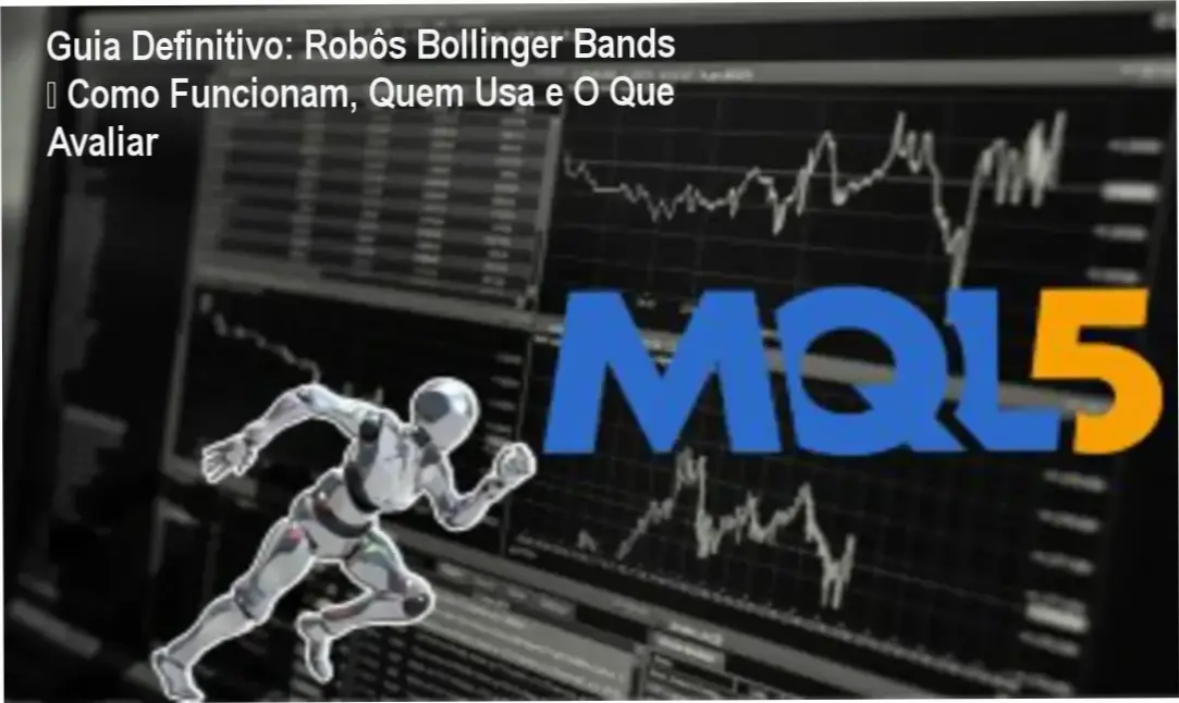 Guia Definitivo: Robôs Bollinger Bands – Como Funcionam, Quem Usa e O Que Avaliar 1 Ilustração de um robô de trading usando Bandas de Bollinger para detectar volatilidade