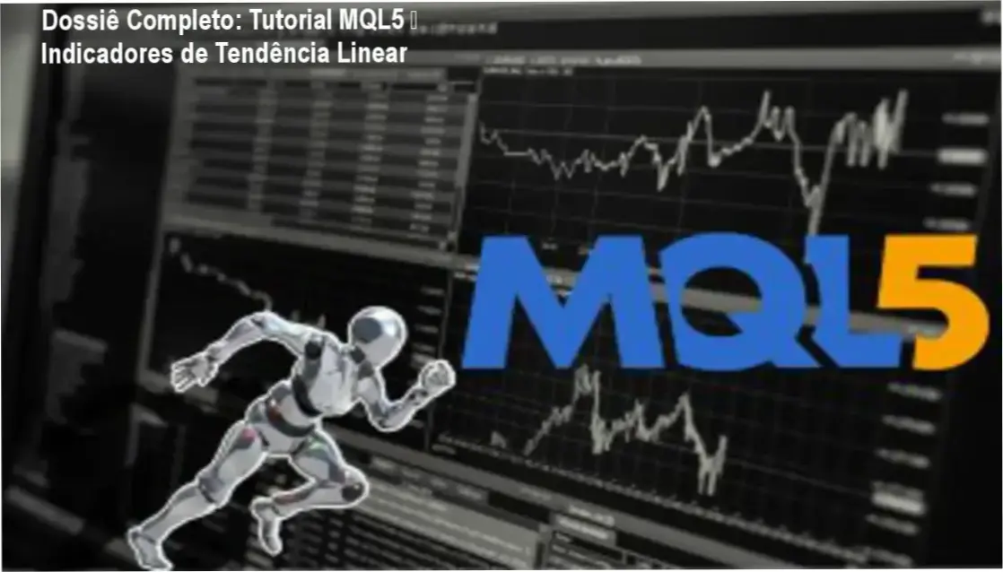 Código MQL5 exibindo um indicador de tendência linear em gráfico de trading