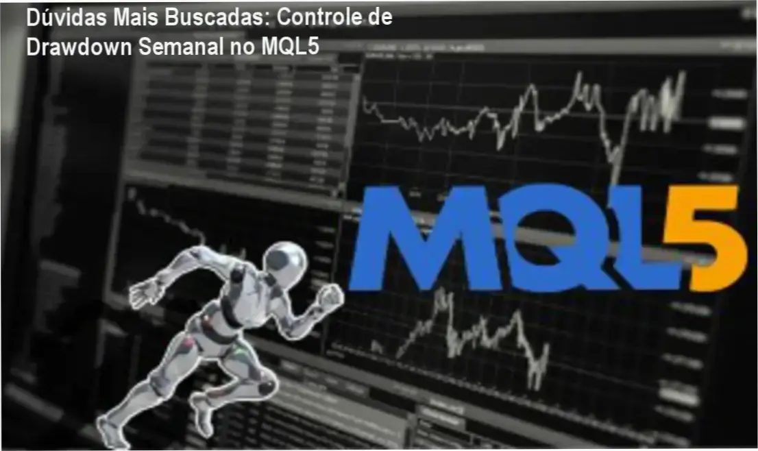 Gráfico ilustrando controle de drawdown semanal em MQL5 com análise de risco