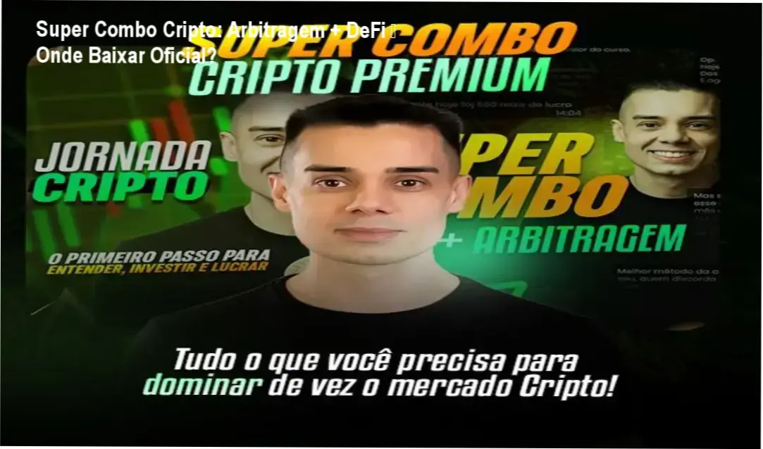 Super Combo Cripto: Arbitragem + DeFi – Onde Baixar Oficial? 1 Captura da página oficial do Super Combo Cripto mostrando opções de download e acesso vitalício