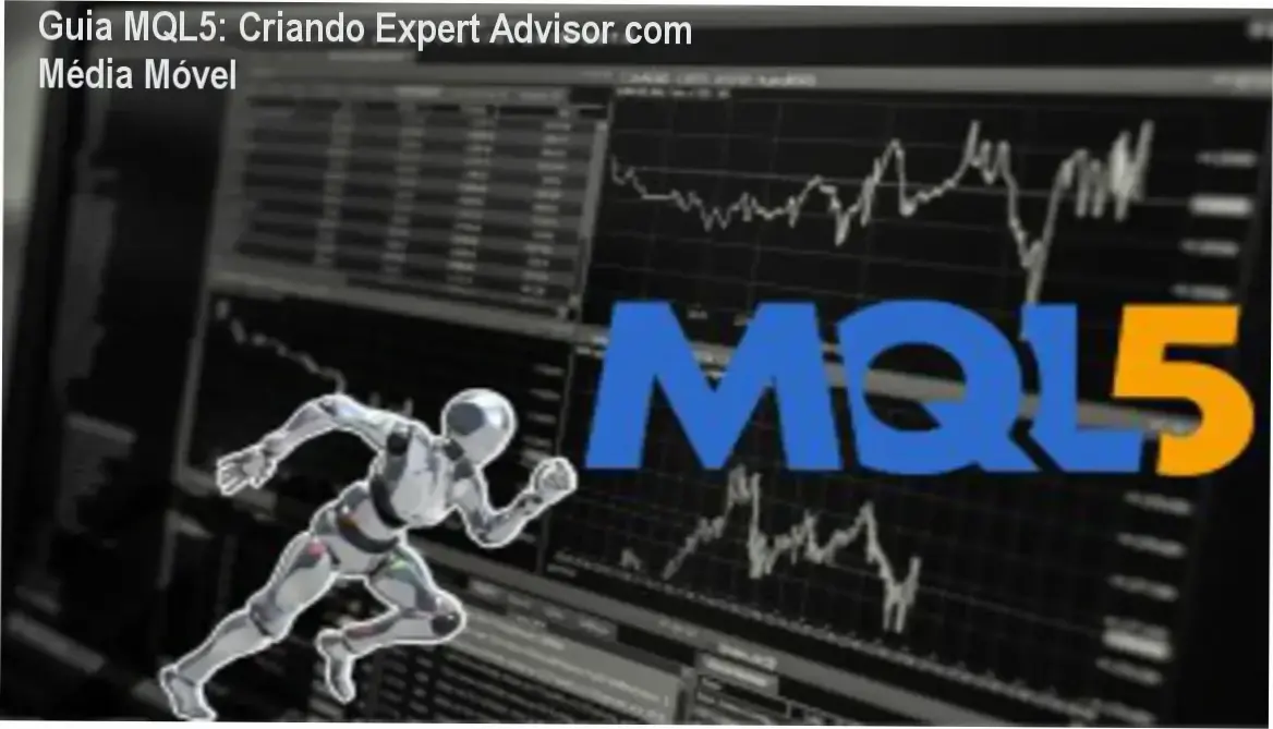 Interface de programação MQL5 exibindo código de um Expert Advisor baseado em Médias Móveis