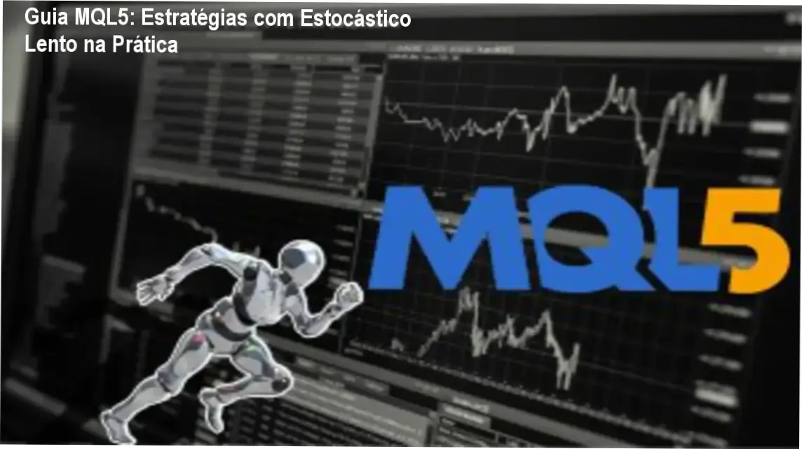 Guia MQL5: Estratégias com Estocástico Lento na Prática 1 Interface do MetaTrader 5 exibindo gráficos com oscilador Estocástico Lento configurado para automação