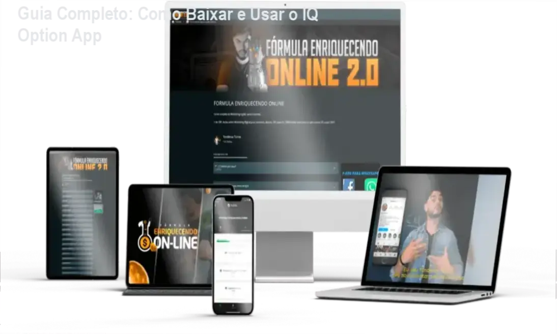 Guia Completo: Como Baixar e Usar o IQ Option App 2 Interface do aplicativo IQ Option sendo utilizada em um smartphone moderno